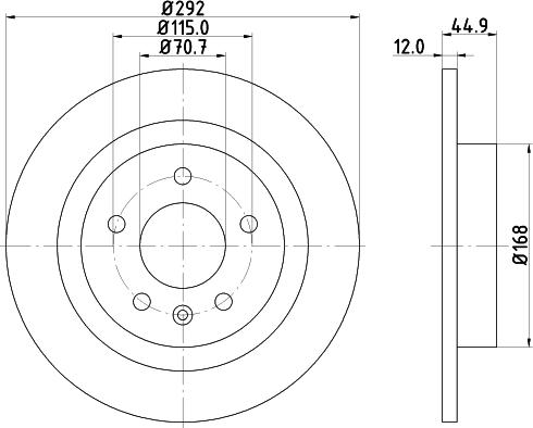 HELLA PAGID 8DD 355 116-601 - Bremžu diski www.autospares.lv