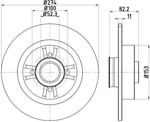 HELLA PAGID 8DD 355 116-861 - Bremžu diski www.autospares.lv