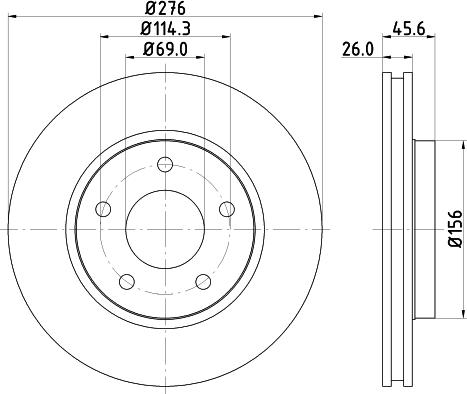 HELLA PAGID 8DD 355 116-241 - Bremžu diski www.autospares.lv