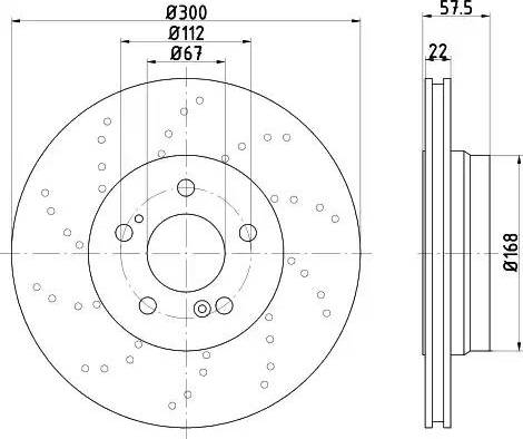 HELLA PAGID 8DD355110151 - Bremžu diski www.autospares.lv