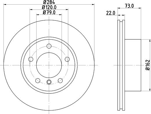 HELLA PAGID 8DD 355 118-031 - Bremžu diski www.autospares.lv