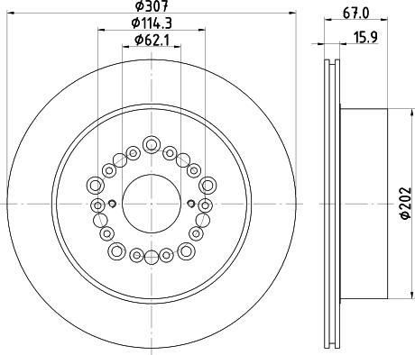 HELLA PAGID 8DD 355 113-151 - Bremžu diski www.autospares.lv