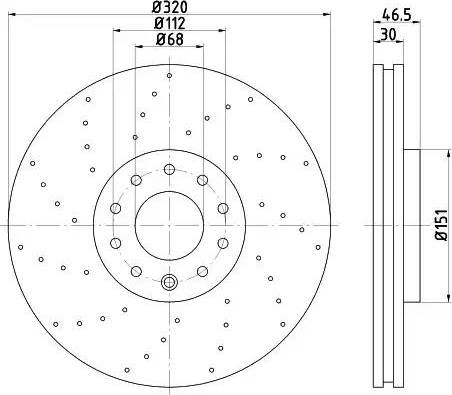 HELLA PAGID 8DD 355 113-761 - Bremžu diski www.autospares.lv