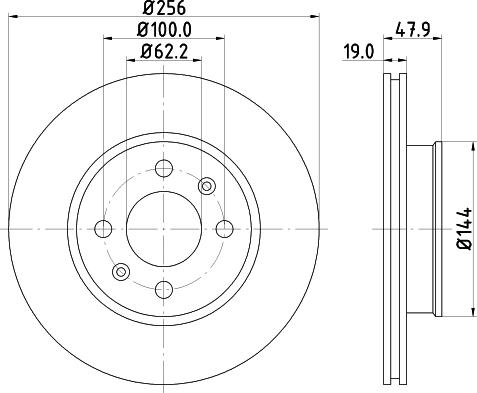 HELLA PAGID 8DD 355 112-471 - Bremžu diski www.autospares.lv