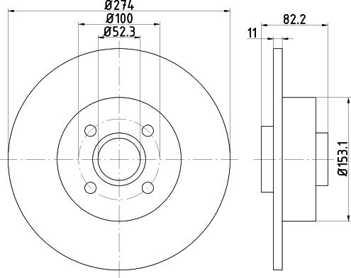 HELLA PAGID 8DD 355 112-211 - Bremžu diski www.autospares.lv