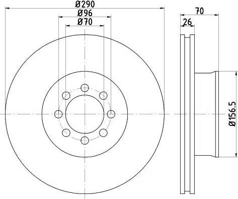 HELLA PAGID 8DD355117651 - Bremžu diski www.autospares.lv