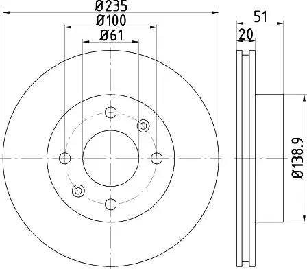 HELLA PAGID 8DD 355 117-681 - Bremžu diski www.autospares.lv