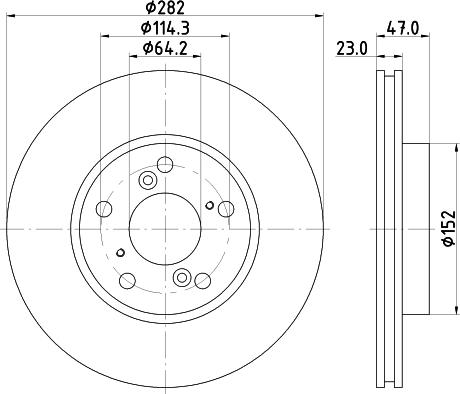 HELLA PAGID 8DD 355 117-081 - Bremžu diski www.autospares.lv