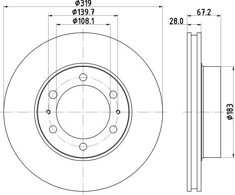 HELLA PAGID 8DD 355 117-261 - Bremžu diski www.autospares.lv