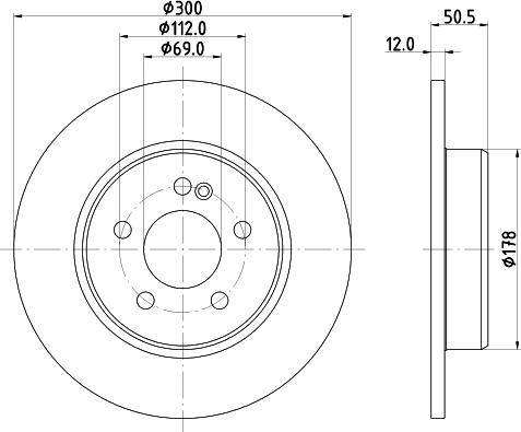 HELLA PAGID 8DD 355 134-512 - Bremžu diski www.autospares.lv