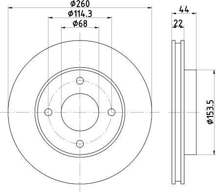 HELLA PAGID 8DD 355 134-081 - Bremžu diski www.autospares.lv