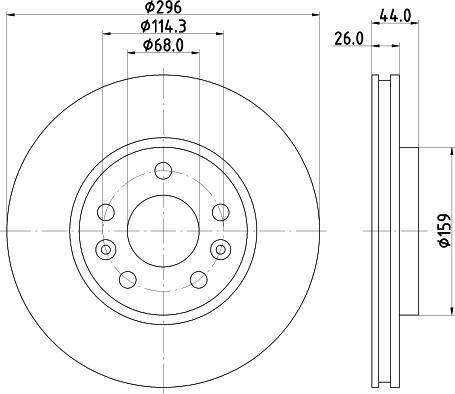 HELLA PAGID 8DD 355 131-871 - Bremžu diski www.autospares.lv