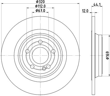 HELLA PAGID 8DD355133451 - Bremžu diski www.autospares.lv