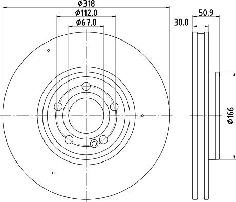 HELLA PAGID 8DD 355 133-051 - Bremžu diski www.autospares.lv