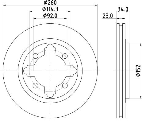 HELLA PAGID 8DD 355 133-891 - Bremžu diski www.autospares.lv