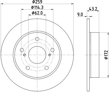 HELLA PAGID 8DD 355 132-491 - Bremžu diski www.autospares.lv