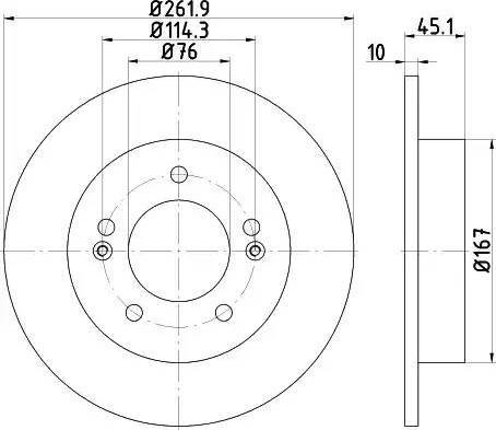 HELLA PAGID 8DD 355 118-301 - Bremžu diski www.autospares.lv