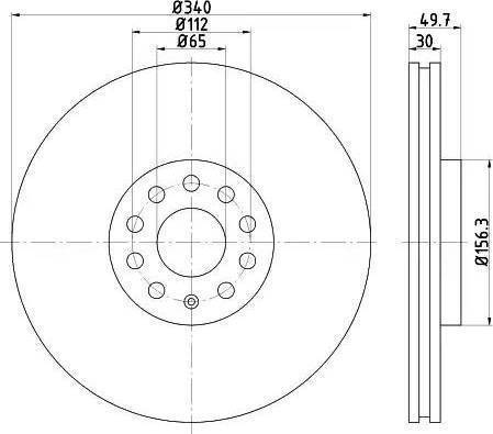 HELLA PAGID 8DD 355 121-921 - Bremžu diski www.autospares.lv