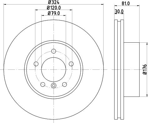 HELLA PAGID 8DD 355 129-771 - Bremžu diski www.autospares.lv