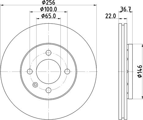 HELLA PAGID 8DD 355 125-391 - Bremžu diski www.autospares.lv