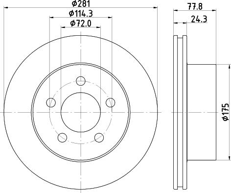 HELLA PAGID 8DD 355 125-371 - Bremžu diski www.autospares.lv