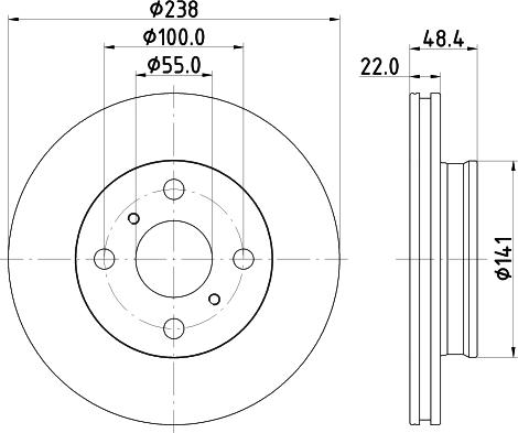 HELLA PAGID 8DD 355 126-961 - Bremžu diski autospares.lv