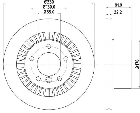 HELLA PAGID 8DD 355 126-331 - Bremžu diski www.autospares.lv