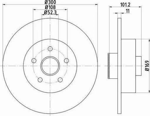 HELLA PAGID 8DD 355 120-121 - Bremžu diski www.autospares.lv