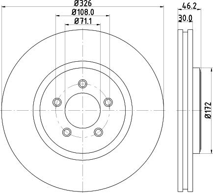 HELLA PAGID 8DD 355 128-881 - Bremžu diski www.autospares.lv