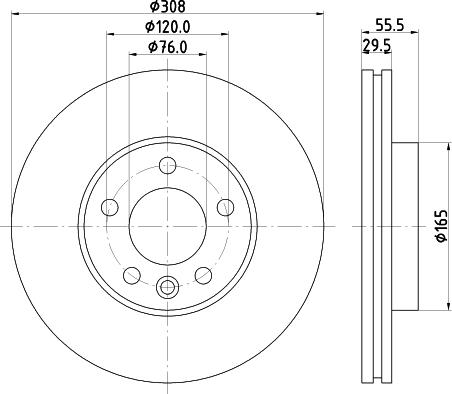 HELLA PAGID 8DD 355 123-511 - Bremžu diski www.autospares.lv