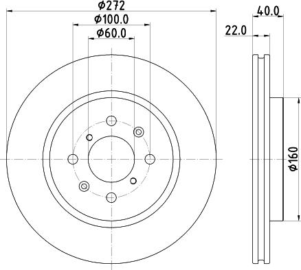 HELLA PAGID 8DD 355 123-071 - Bremžu diski autospares.lv