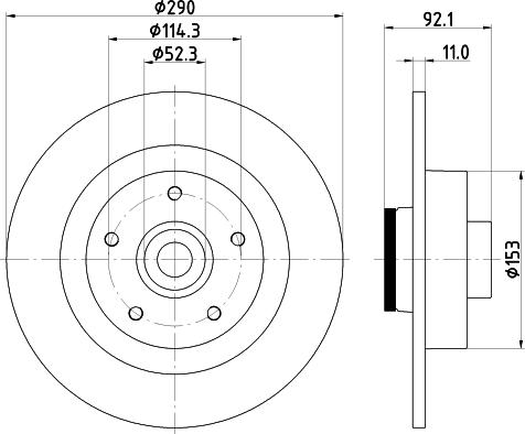 HELLA PAGID 8DD 355 123-371 - Bremžu diski autospares.lv