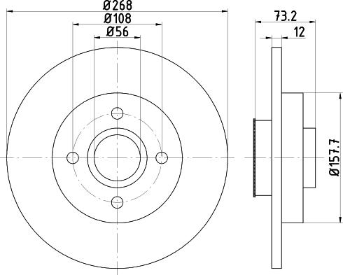 HELLA PAGID 8DD 355 123-261 - Bremžu diski www.autospares.lv