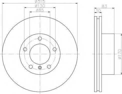 HELLA PAGID 8DD 355 122-492 - Bremžu diski www.autospares.lv