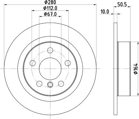 HELLA PAGID 8DD 355 122-661 - Bremžu diski www.autospares.lv