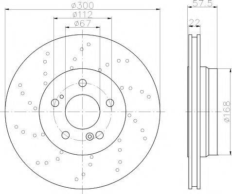 HELLA PAGID 8DD 355 122-672 - Bremžu diski www.autospares.lv