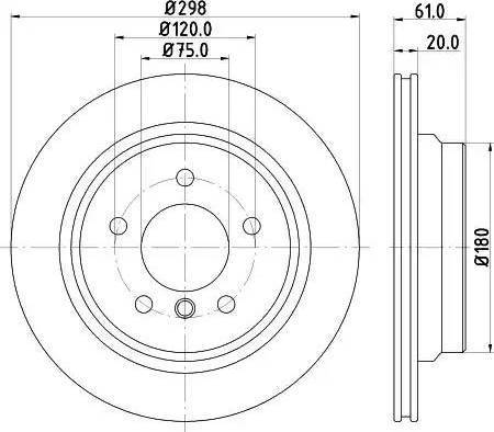 HELLA PAGID 8DD 355 122-111 - Bremžu diski autospares.lv