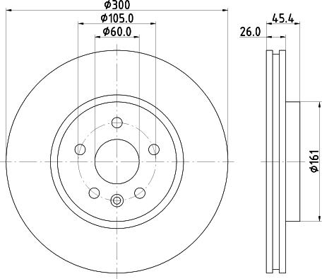 HELLA PAGID 8DD 355 122-851 - Bremžu diski www.autospares.lv