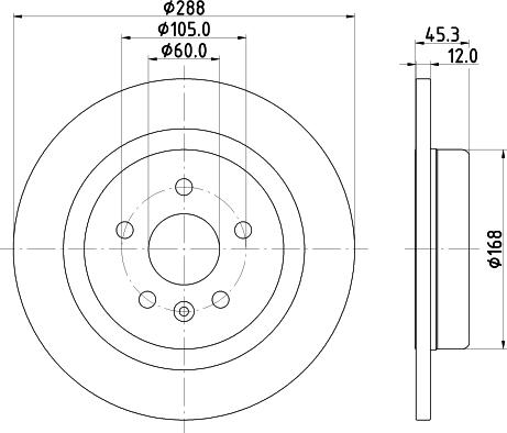 HELLA PAGID 8DD 355 122-741 - Bremžu diski www.autospares.lv