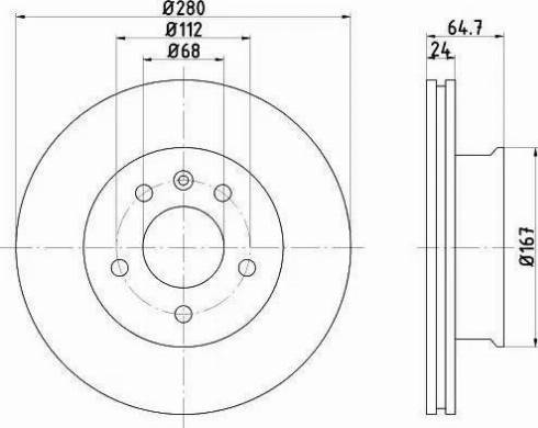 HELLA PAGID 8DD 355 102-631 - Bremžu diski www.autospares.lv