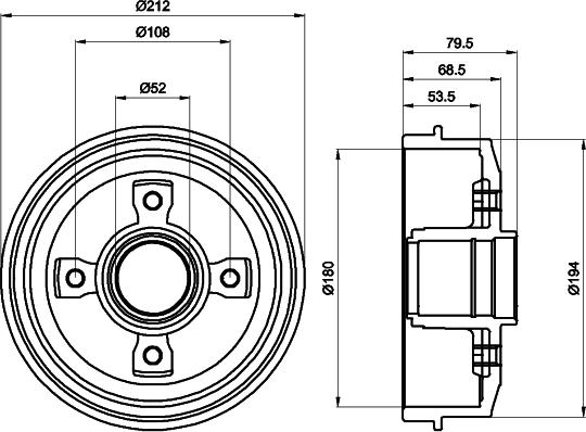 HELLA PAGID 8DT 355 301-241 - Bremžu trumulis www.autospares.lv