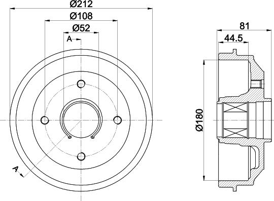 HELLA PAGID 8DT 355 302-821 - Bremžu trumulis www.autospares.lv