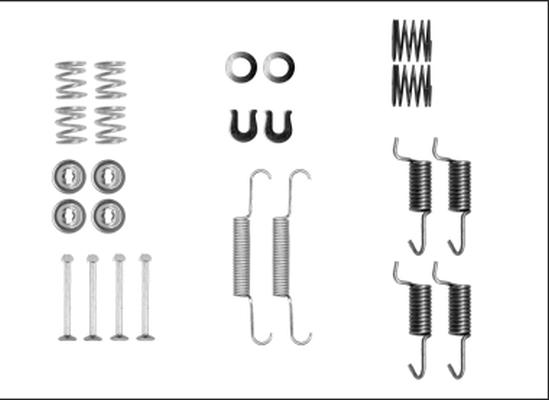 HELLA PAGID 8DZ 355 205-941 - Piederumu komplekts, Stāvbremzes mehānisma bremžu loks www.autospares.lv