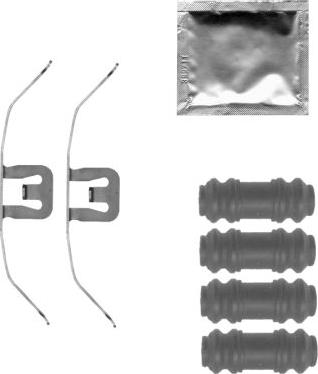 HELLA PAGID 8DZ 355 205-481 - Piederumu komplekts, Bremžu suports www.autospares.lv