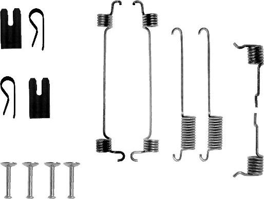 HELLA PAGID 8DZ 355 200-481 - Piederumu komplekts, Bremžu loki www.autospares.lv