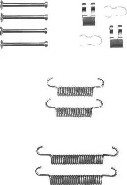 HELLA PAGID 8DZ355202101 - Piederumu komplekts, Bremžu loki www.autospares.lv