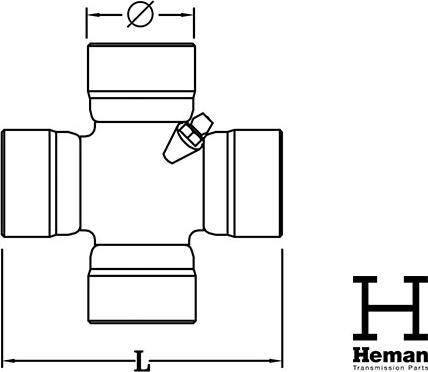 HEMAN TX00070 - Šarnīrs, Garenvārpsta autospares.lv