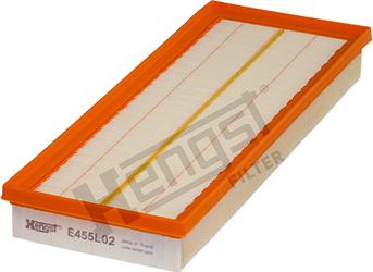 Hengst Filter E455L02 - Gaisa filtrs www.autospares.lv