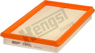 Hengst Filter E649L - Air Filter, engine www.autospares.lv