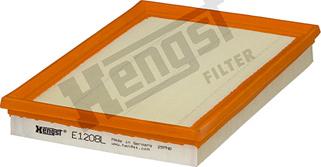 Hengst Filter E1208L - Gaisa filtrs www.autospares.lv